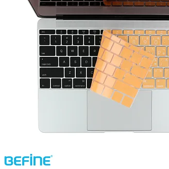 BEFINE KEYBOARD KEYSKIN The New Macbook 12 中文鍵盤保護膜 - 橘底白字