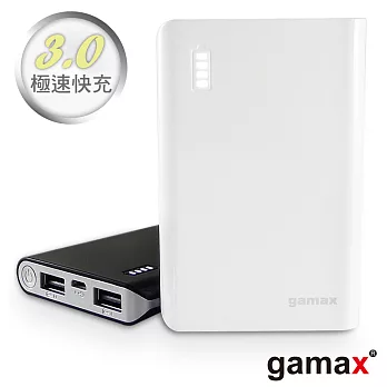 gamax 6000mAh可充式3.0超薄高品質鋰聚合物行動電源 / 行動充_P2黑色