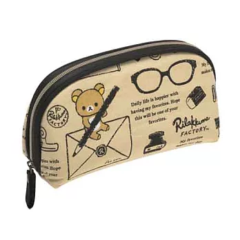 San-X 拉拉熊文創工廠系列眼鏡收納包。懶熊