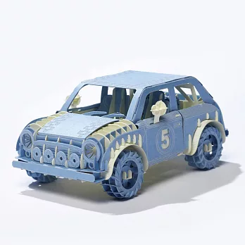 Papero紙風景 DIY迷你模型-拉力賽車(藍)/Mini Rally Car(Blue)