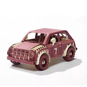 Papero紙風景 DIY迷你模型-拉力賽車(紫)/Mini Rally Car(Violet)