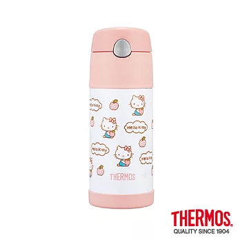 【THERMOS 膳魔師】HelloKitty 不鏽鋼真空保冷瓶0.37L(F4004KT6)KT6(蘋果篇)