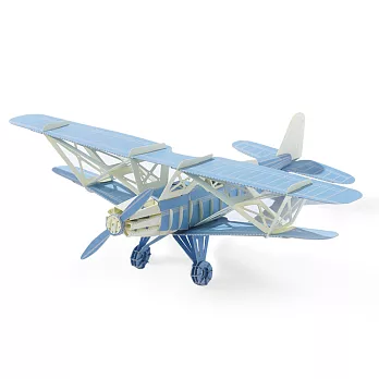 Papero紙風景 DIY迷你模型-雙翼飛機(藍)/ Biplane(blue)