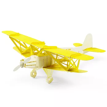 Papero紙風景 DIY迷你模型-雙翼飛機(黃)/ Biplane(yellow)