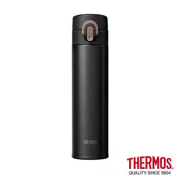 【THERMOS 膳魔師】超輕量 不鏽鋼真空保溫瓶 0.4L(JNI-401-MTBK)MTBK(黑色)