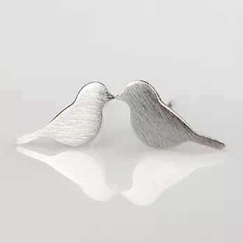 A+ accessories 北歐極簡風-依人小鳥造型小巧氣質925純銀耳針