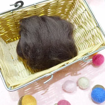 美麗諾羊毛-M12咖啡色100g【超柔細】