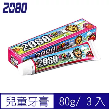 【韓國2080】強齒健齦兒童牙膏(草莓80gX3入)
