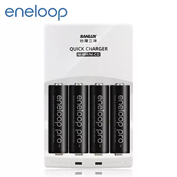日本Panasonic國際牌eneloop高容量充電電池組 (搭配智慧型充電器+4號4入)
