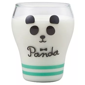 【DECOLE】動物造型玻璃杯_牛奶熊貓(300ml)