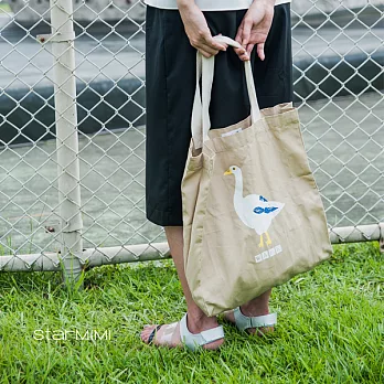 【StarMIMI】鵝鵝WALK圖案肩背包＊FREE杏色