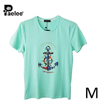 【Paelee 帕里】海洋船錨 短袖T恤M薄荷綠