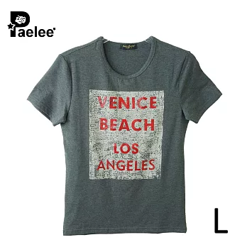 【Paelee 帕里】洛杉磯威尼斯海灘短袖T恤L深灰色
