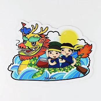 MILU DESIGN台灣旅行明信片。端午龍舟