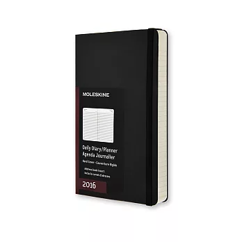 MOLESKINE 日程系列/2016年12M日記本/經典黑色硬殼9*14/口袋型POCKET