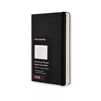 MOLESKINE 日程系列/2016年12M日記本/經典黑色硬殼13*21/大型LARGE