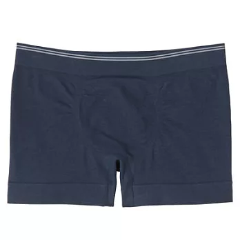 [MUJI 無印良品]男棉混無縫線低腰拳擊內褲L暗藍