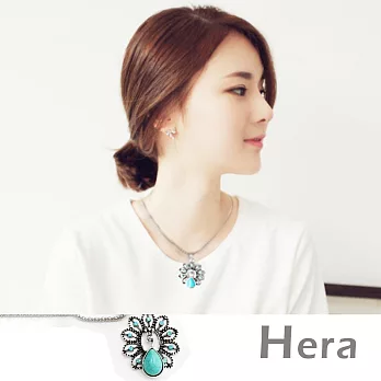 【Hera】赫拉 波西米亞系列鏤空水鑽項鍊/鎖骨鍊(孔雀)