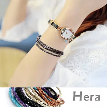 【Hera】赫拉 韓流個性皮質編織纏繞手圈/手鍊/項鍊兩用(五色任選)黑色