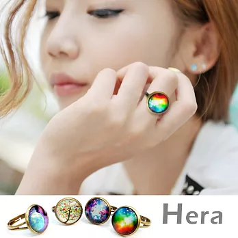 【Hera】赫拉 復古銀河星空寶石戒/開口戒/可調戒(四款任選)星月