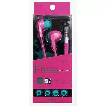 【FRESH】CANAL TYPE EARPHONES 抗噪音耳塞式耳機粉紅色