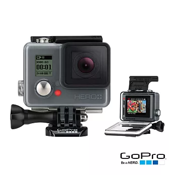 【GoPro】HERO 入門版+LCD運動攝影機CHDHB-101(忠欣公司貨)