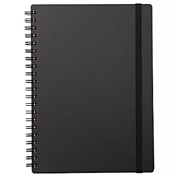 [MUJI 無印良品]黑色封面滑順雙環筆記本/A5.70頁