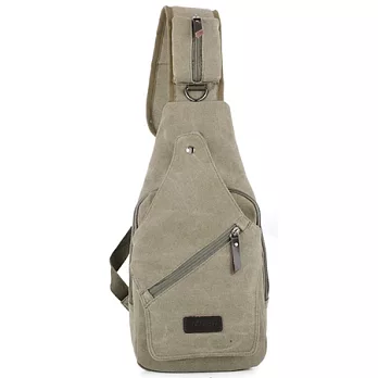 A+ accessories 城市小旅行多收納帆布胸跨包 (4色可選)軍綠
