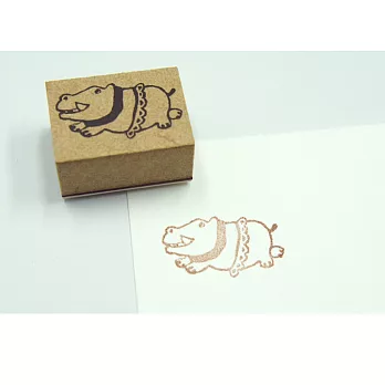 針線球印章_圍裙河馬