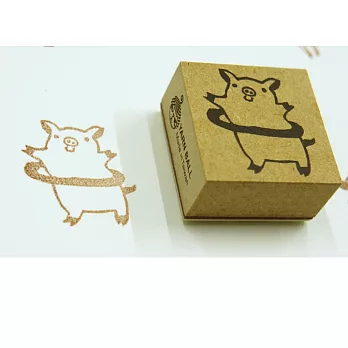 針線球印章_呼拉圈豬