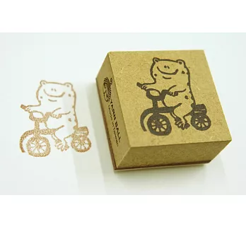 針線球印章_腳踏車青蛙