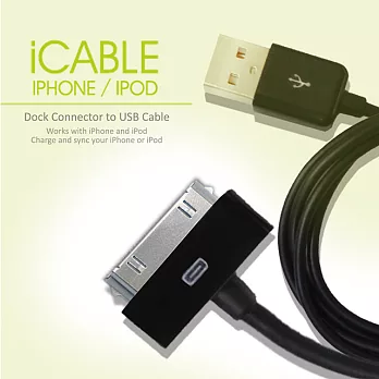 iCABLE USB Apple 專用傳輸線黑色