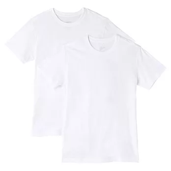 [MUJI 無印良品]男有機棉圓領短袖衫/2入XS白色