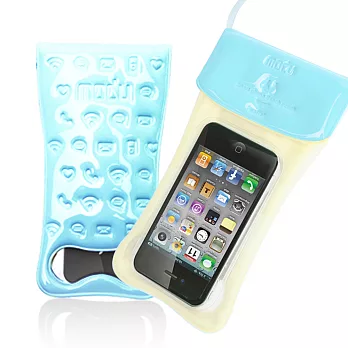 Travel韓國進口4.7吋手機通用時尚側背防水袋(藍色)