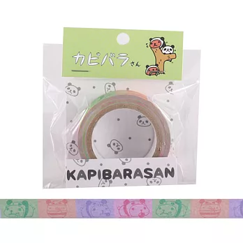 kapibarasan 水豚君變裝系列紙膠帶。彩色