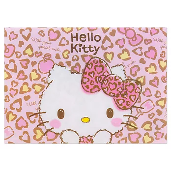 《Sanrio》HELLO KITTY粉彩豹紋系列A4文件袋