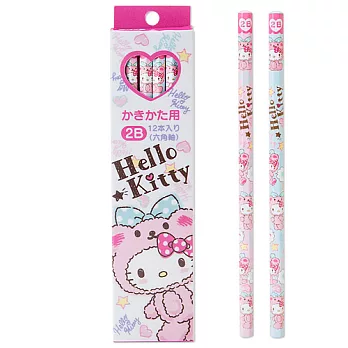 《Sanrio》HELLO KITTY 12入2B鉛筆組(蓬蓬小熊)