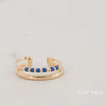 【StarMIMI】串珠雙層戒指＊FREE藍色