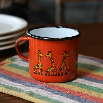 Smaltum布拉格 琺瑯杯 古錐長頸鹿_柑橘(250ml)