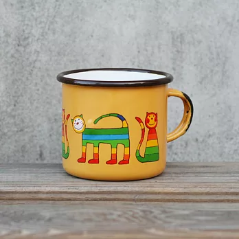 Smaltum布拉格 琺瑯杯 害羞喵咪_澄黃(250ml)