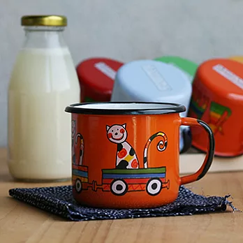 Smaltum布拉格 琺瑯杯 汪喵好朋友_柑橘(350ml)