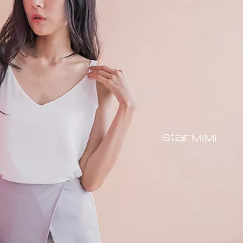 【StarMIMI】細膩條紋雙V領背心＊FREE白