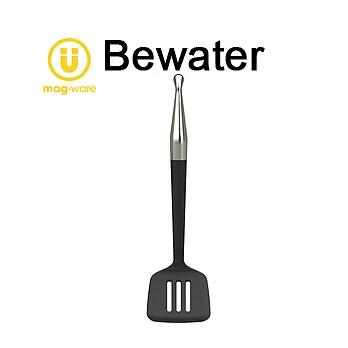 【Bewater】不銹鋼式把手鍋鏟(附可吊掛貼吸盤)黑色 廚房便利小幫手!!黑色