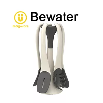【Bewater】檯面廚具用品五件組(鍋鏟2式、湯勺、撈麵勺、濾湯勺) 簡單便利廚具組!!鐵灰色