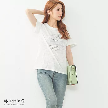 【KatieQ】滴答滴答印花T(3色)-FREEFREE白
