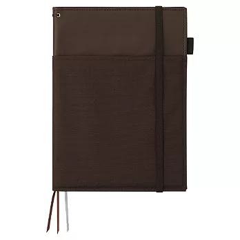 KOKUYO 兩冊筆記本皮革收納套(三摺設計)-B5棕