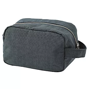 [MUJI 無印良品]尼龍盒型化妝包/灰