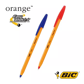 BIC 橘桿0.7原子筆 6入 藍/紅