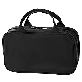[MUJI 無印良品]尼龍附提把化妝包/大.黑