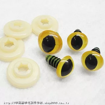 貓眼睛-插入式10MM-黃色12入(含套片)